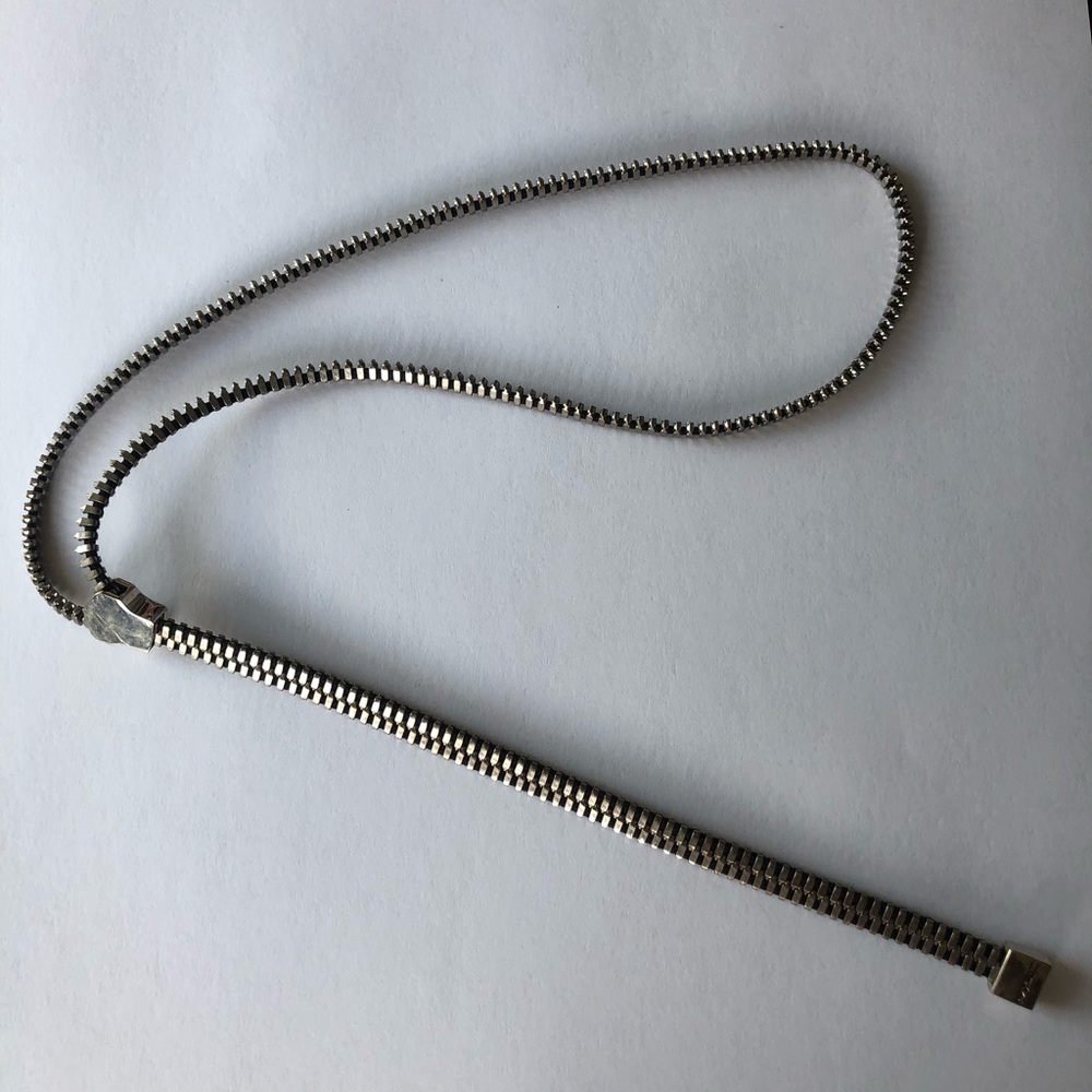 Vintage MAC Employee Zipper Necklace
